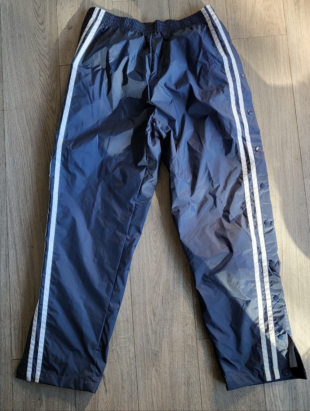 90s USA Olympics Tear Away Snap Track Pants Navy Blue JCPenney Mens Large